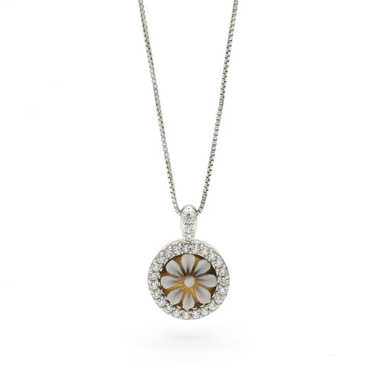 Collana In Argento Con Cammeo E Zirconi