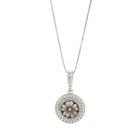 Collana In Argento Con Cammeo E Zirconi