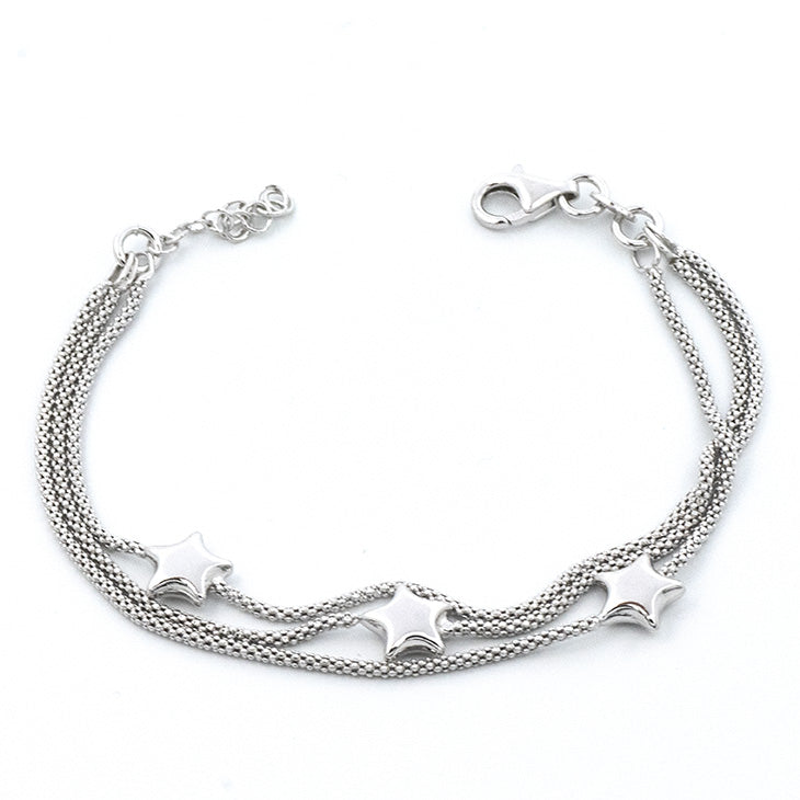 Bracciale Stelle a Tre Fili in Argento