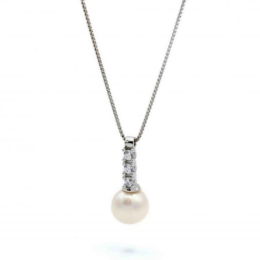 Collana Trilogy In Argento Con Perla Naturale