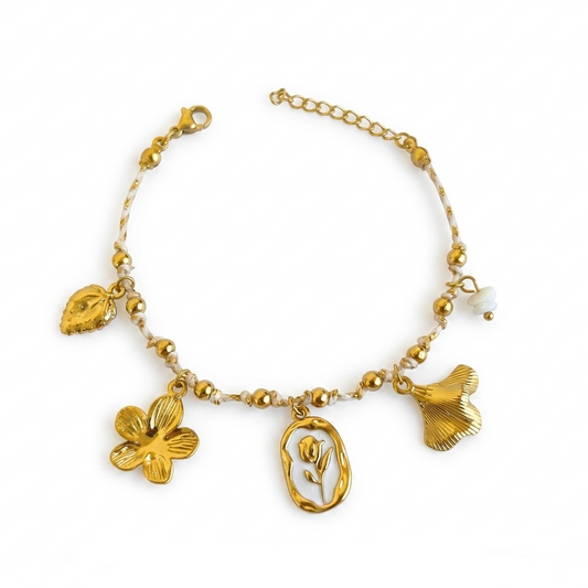 Bracciale Ninfea Gold e Bianco Gaiè Bijoux