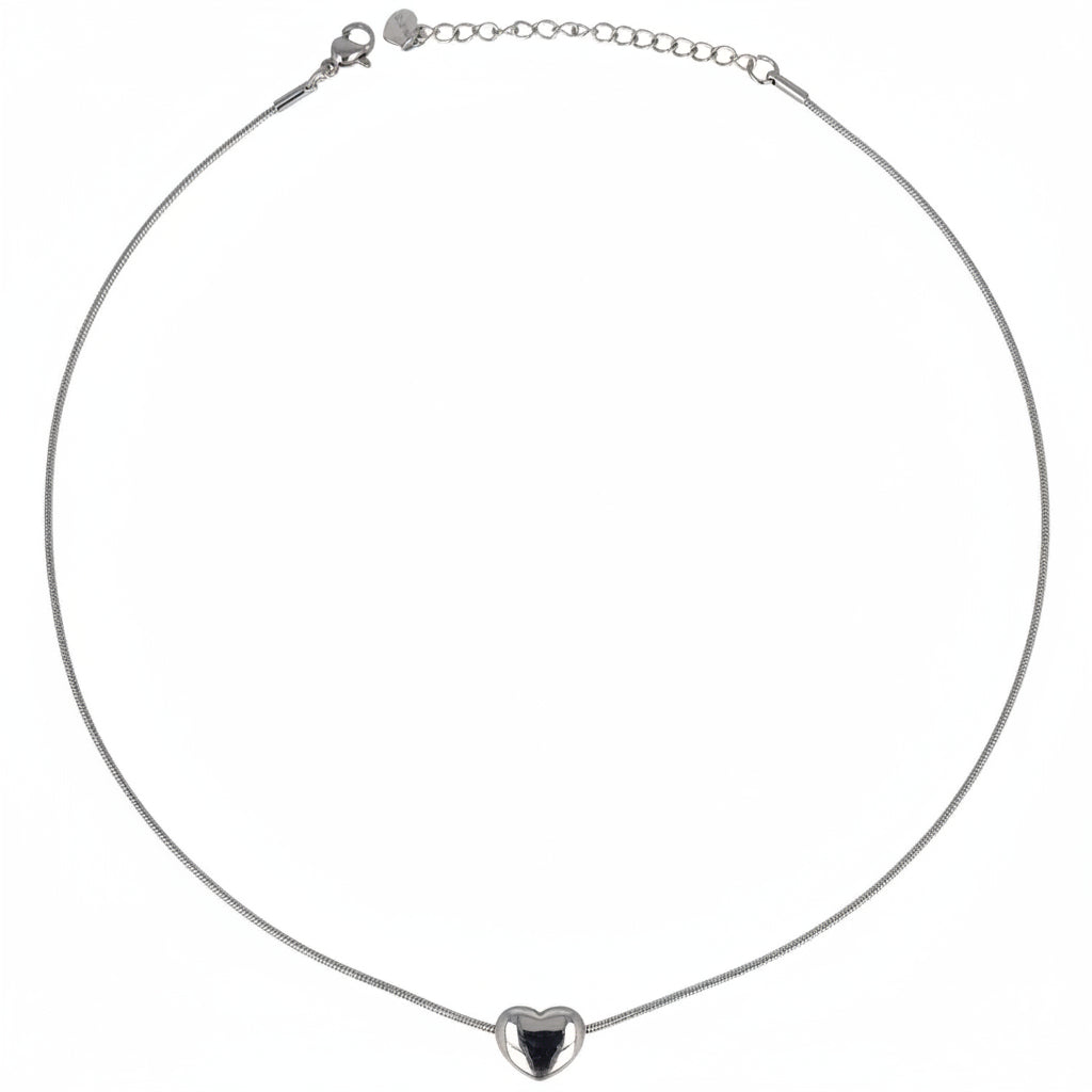 Collana Silver con Cuore Bombato Gaiè Bijoux
