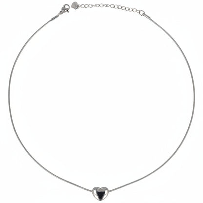 Collana Silver con Cuore Bombato Gaiè Bijoux