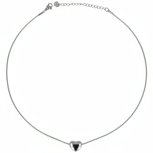 Collana Silver con Cuore Bombato Gaiè Bijoux