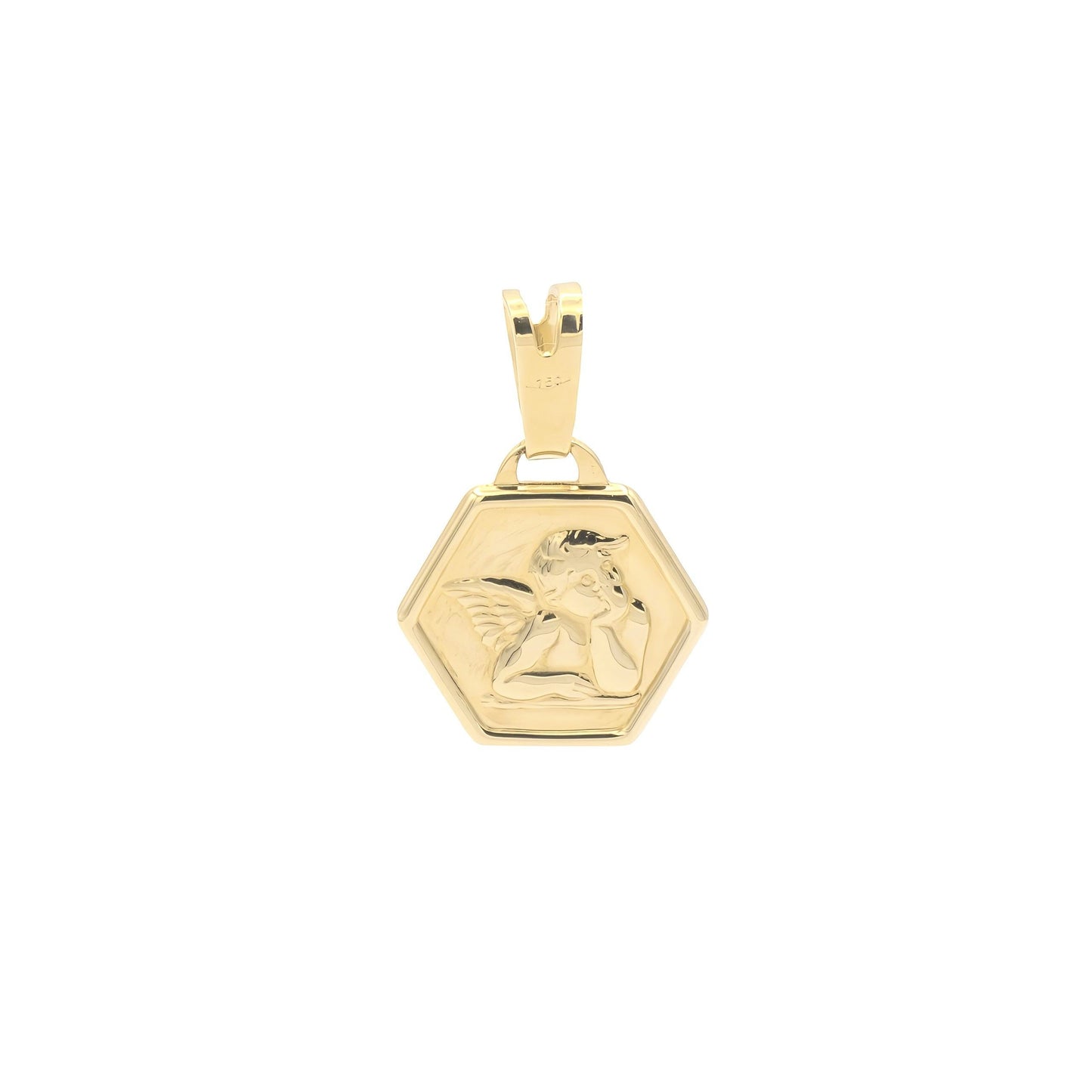 Medaglia con Angelo in Oro Giallo