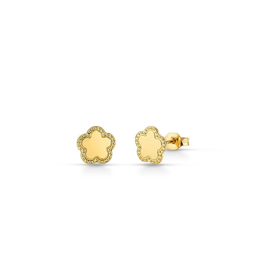Orecchini a Lobo "Fiore" in Oro Giallo 9 Carati - 375 iGOLD