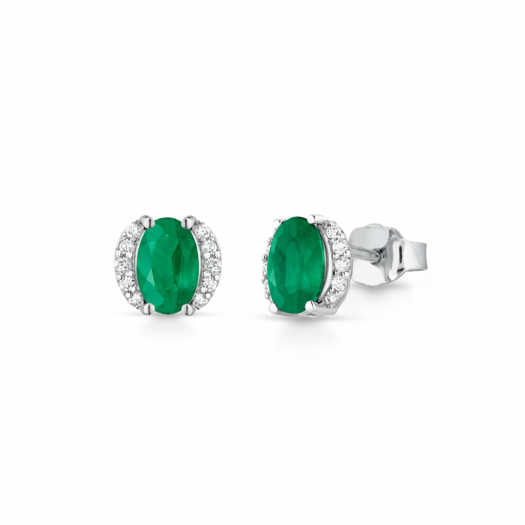 Orecchini PG Gioielli Diamanti e Smeraldo Linea Alien PG Gioielli