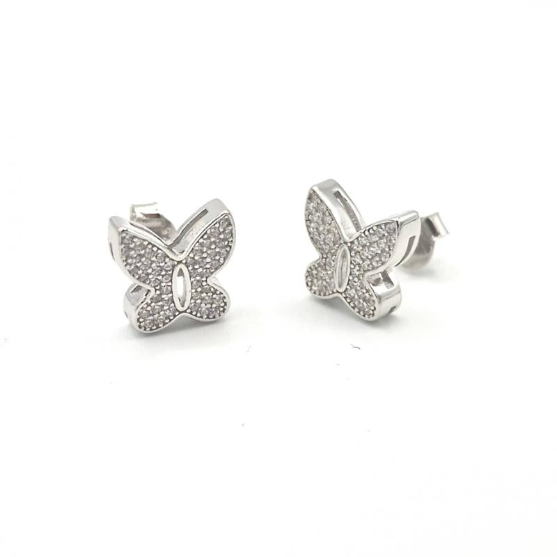 Orecchini Farfalle in Argento con Zirconi Gioielli in Argento