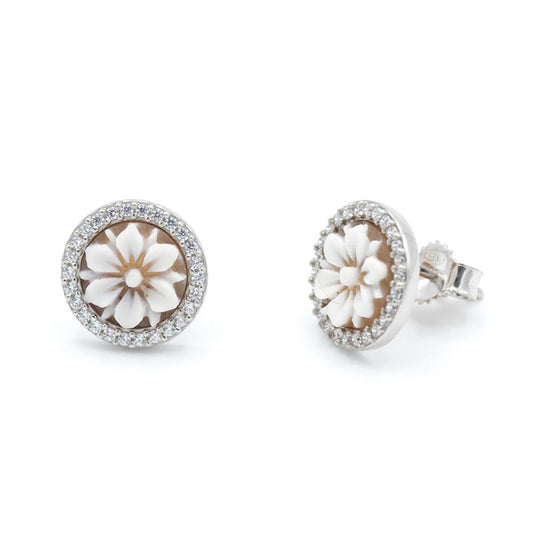 Orecchini In Argento Con Cammeo