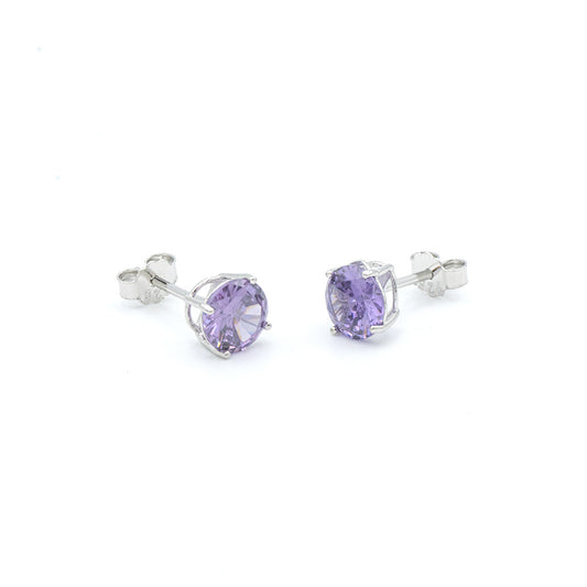 Orecchini Punto Luce Viola in Argento