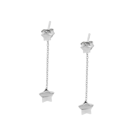Orecchini Stelle Pendenti in Argento