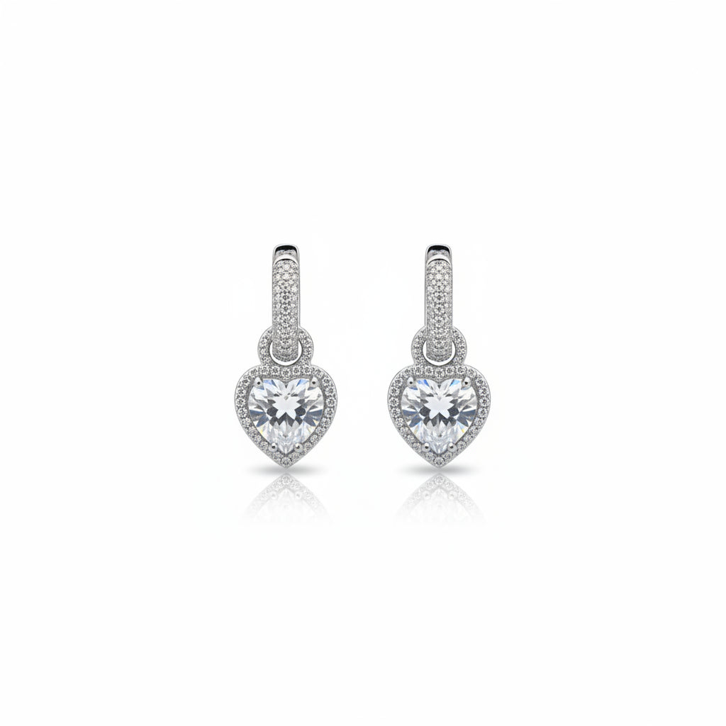 Orecchini Cerchietto e Cuore Silver Gaiè Bijoux