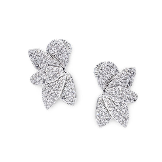 Orecchini Foglioline Argentati