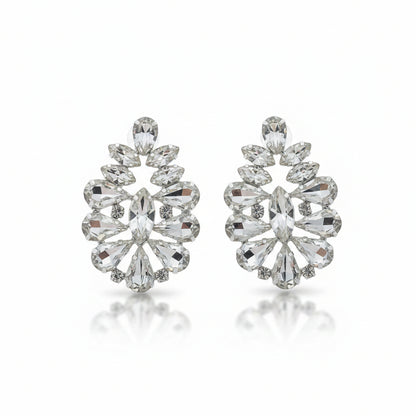Orecchini Gioiello con Cristalli Bianchi Gaiè Bijoux