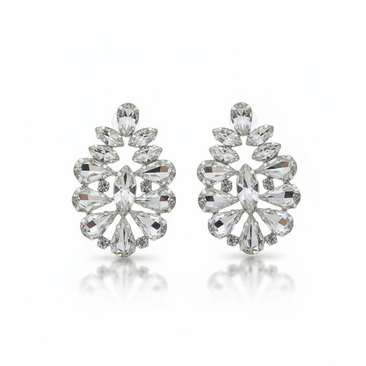 Orecchini Gioiello con Cristalli Bianchi Gaiè Bijoux