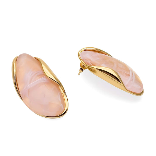 Orecchini Oyster Oro e Rosa