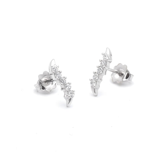 Orecchini in Oro Bianco con Zirconi