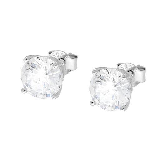 Orecchini punto luce in argento 7 mm