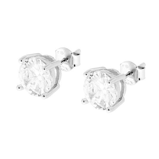 Orecchini punto luce in argento 8 mm