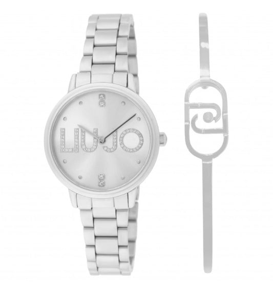 Orologio Donna Liu Jo Couple Essence Silver TLJ2512  + Bracciale Rigido Silver