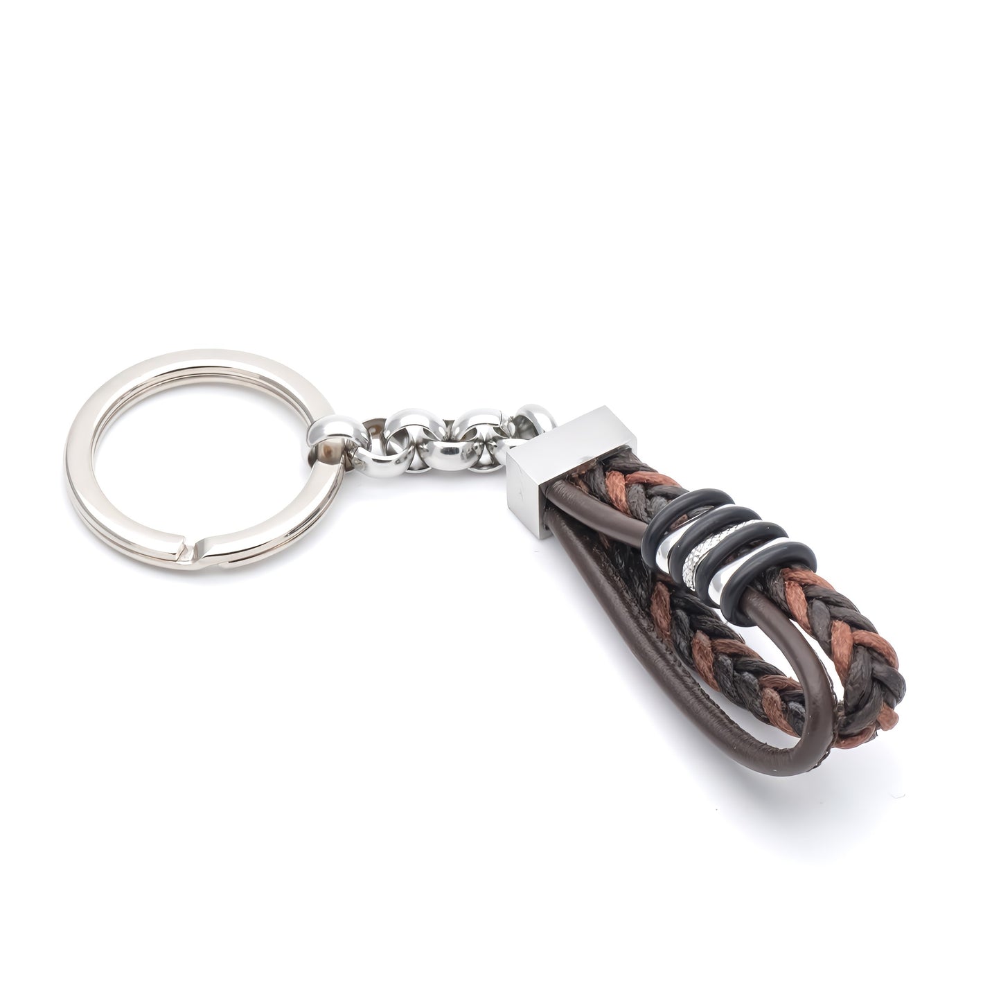 Portachiavi in Acciaio e Pelle