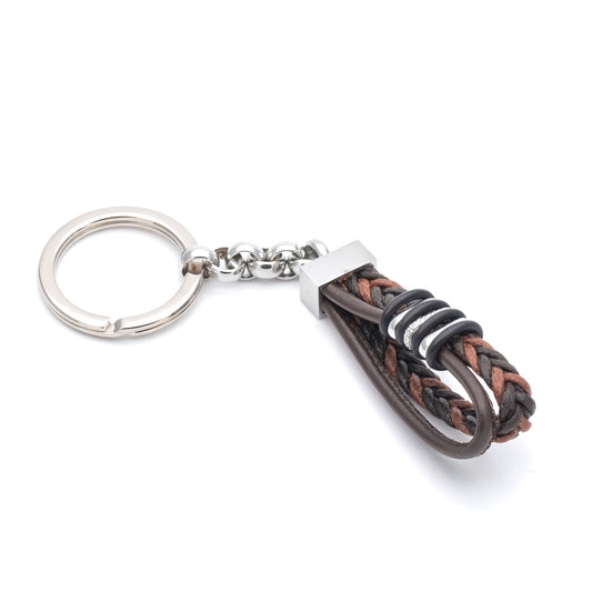 Portachiavi in Acciaio e Pelle