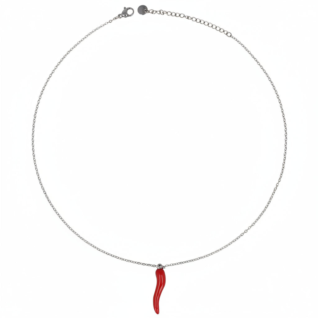 Collana Silver con Corno Portafortuna Gaiè Bijoux