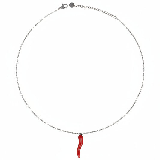 Collana Silver con Corno Portafortuna Gaiè Bijoux