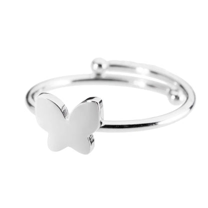 Anello con Farfalla in Acciaio Marlù
