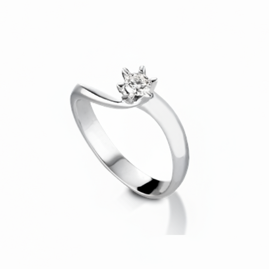 PG Gioielli Anello Solitario Con Diamante