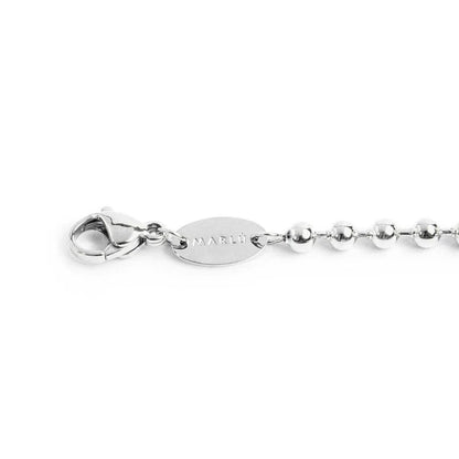 Bracciale in Acciaio a Catena a Sfere con Stella Pendente