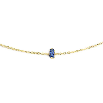 Bracciale con Zircone Baguette Blu in Acciaio Oro Marlù Marlù