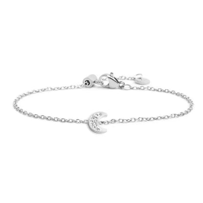 Bracciale Luna con Cristalli in Acciaio Marlù