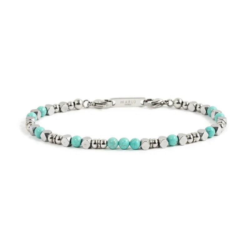 Bracciale Marlù in Acciaio con Dettagli Azzurri
