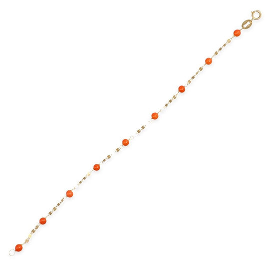 Braccialetto Bimbi in Oro e Corallini