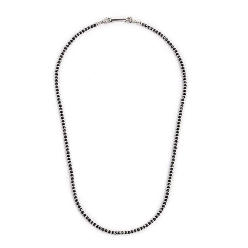 Collana Agata Nera in Acciaio Marlù