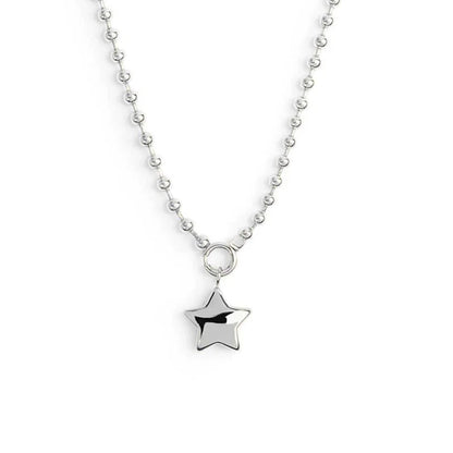 Collana Marlù Catena a Sfere con Stella in Acciaio