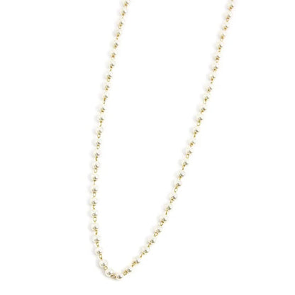 Collana Catena con Perle Bianche 3,3 mm in Acciaio Oro Marlù Marlù