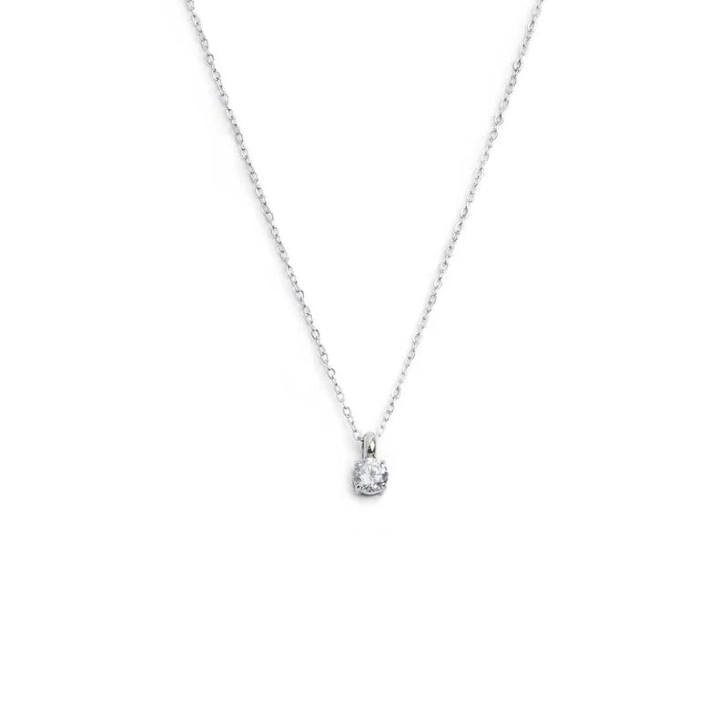Collana Catena Cutting Cross con Zircone Centrale 4,25 mm in Acciaio Marlù