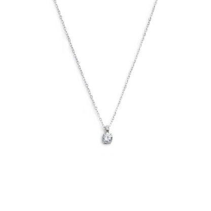 Collana Catena Cutting Cross con Zircone Centrale 4,25 mm in Acciaio Marlù