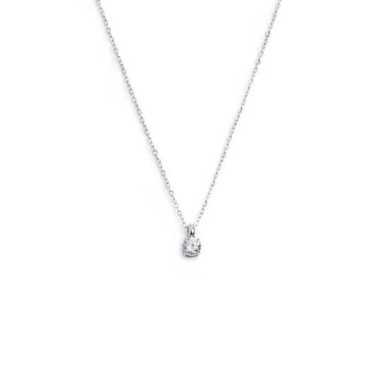 Collana Catena Cutting Cross con Zircone Centrale 4,25 mm in Acciaio Marlù