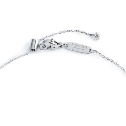 Collana Catena Cutting Cross con Zircone Centrale 4,25 mm in Acciaio Marlù