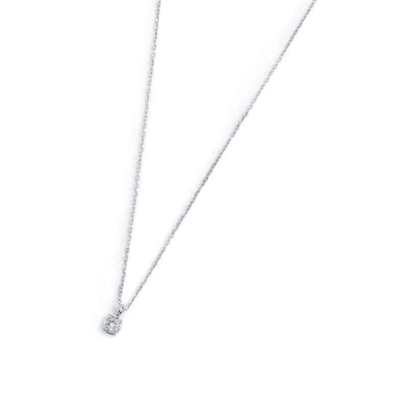 Collana Catena Cutting Cross con Zircone Centrale 4,25 mm in Acciaio Marlù
