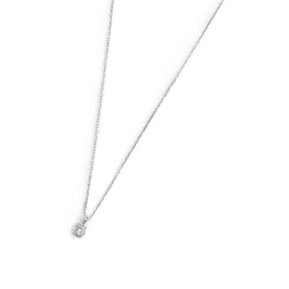 Collana Catena Cutting Cross con Zircone Centrale 4,25 mm in Acciaio Marlù