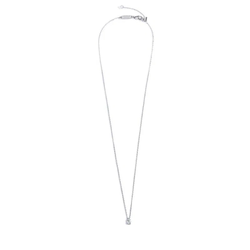 Collana Catena Cutting Cross con Zircone Centrale 4,25 mm in Acciaio Marlù