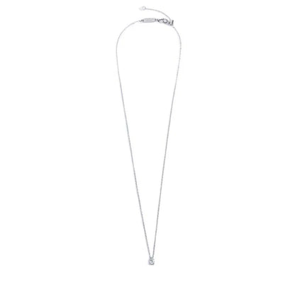 Collana Catena Cutting Cross con Zircone Centrale 4,25 mm in Acciaio Marlù