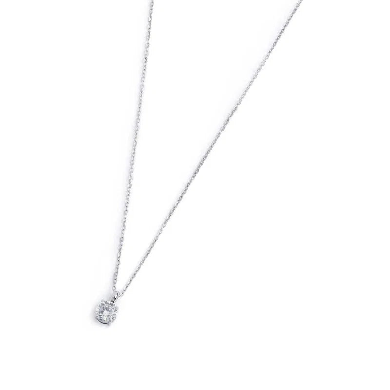 Collana Catena Cutting Cross con Zircone Centrale 5,25 mm in Acciaio Marlù