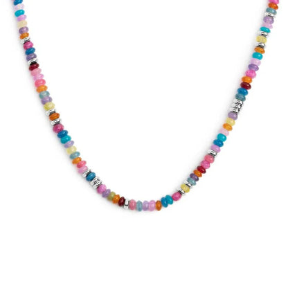 Collana con Perline Colorate a Ciambella Multicolor in Acciaio Marlù Marlù