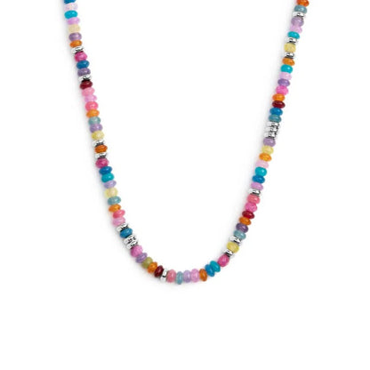Collana con Perline Colorate a Ciambella Multicolor in Acciaio Marlù Marlù