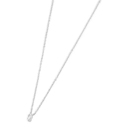 Collana con Zircone Baguette Bianco in Acciaio Marlù Marlù